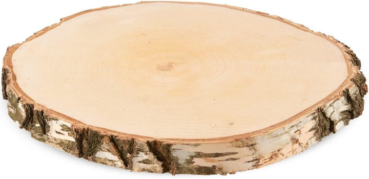 Grosse Holzscheibe 35 cm zum Holz-Deko Basteln - 1 Stk. runde EU Birkenholz Baumscheibe 1 Ø 35 cm, 1