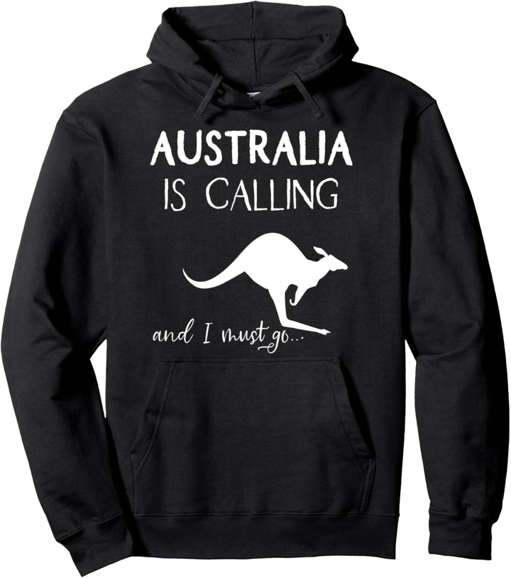 Australien is calling Känguru Australia Backpacker Geschenk Pullover Hoodie