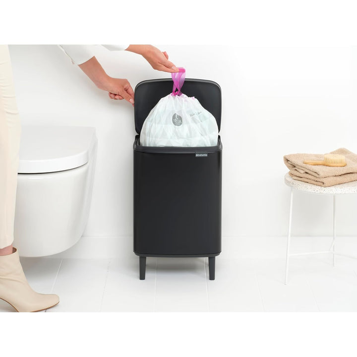 Brabantia - Mülleimer Bo Hi 12L mit Soft-Close-Deckel, herausnehmbarem Inneneimer und Transportgriff