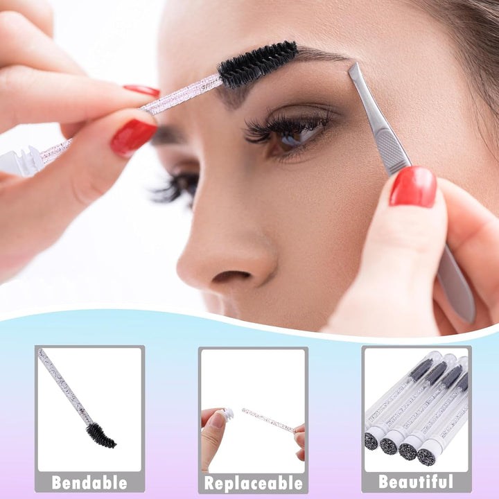 50PCS Lash Shampoo Flaschen Bürsten Set, leere Pumpflasche, Reinigungsbürste, Wimpernverlängerungsro