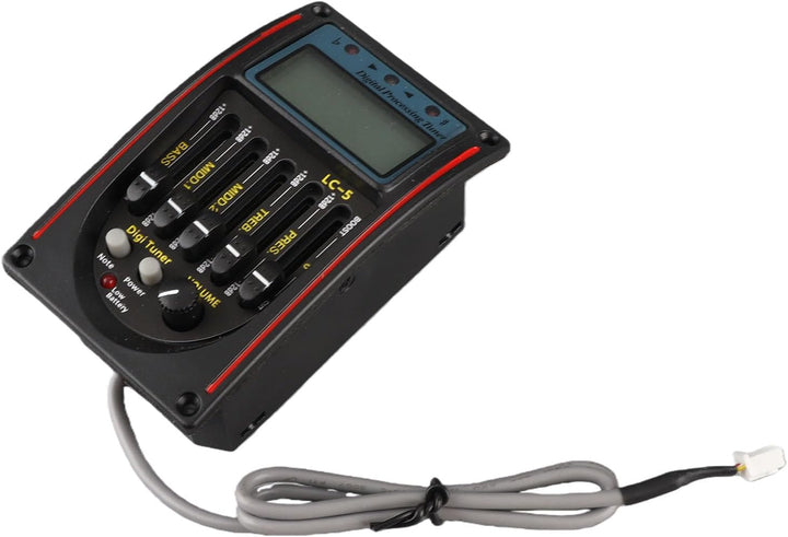 LCD 5-Band-Akustikgitarren-Vorverstärker-EQ LC-5 Equalizer-Tuner Piezo-Pickup-Equalizer-Pickup-Tuner