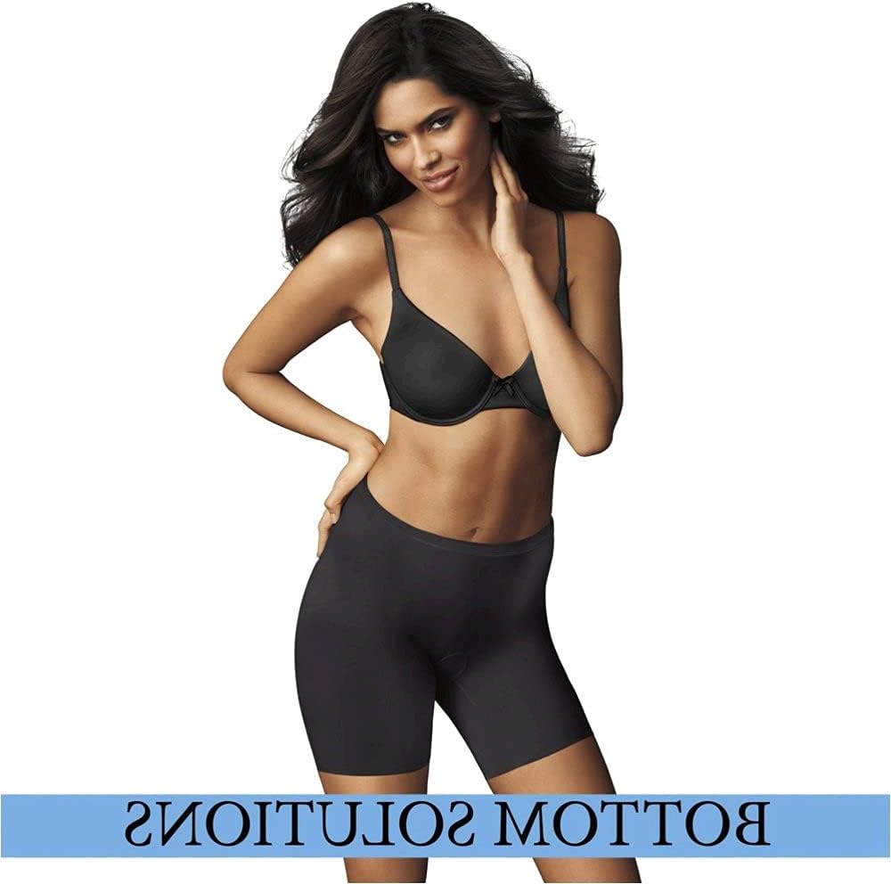 Maidenform Damen Sleek Smoothers - Thigh Slimmer Miederpants S Schwarz, S Schwarz