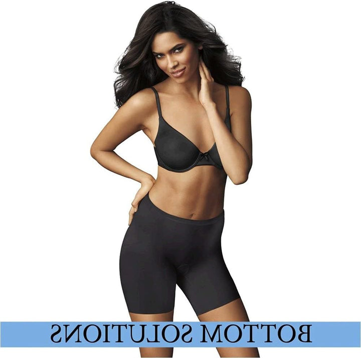 Maidenform Damen Sleek Smoothers - Thigh Slimmer Miederpants S Schwarz, S Schwarz