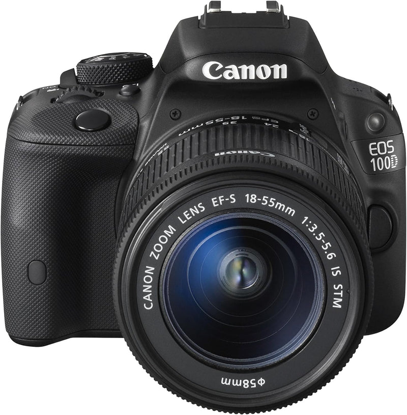 Canon EOS 100D DSLR-Kamera mit EF-S 18–55 mm III-Objektiv, Schwarz (18 MP, CMOS-Sensor), 7,6 cm (3 Z