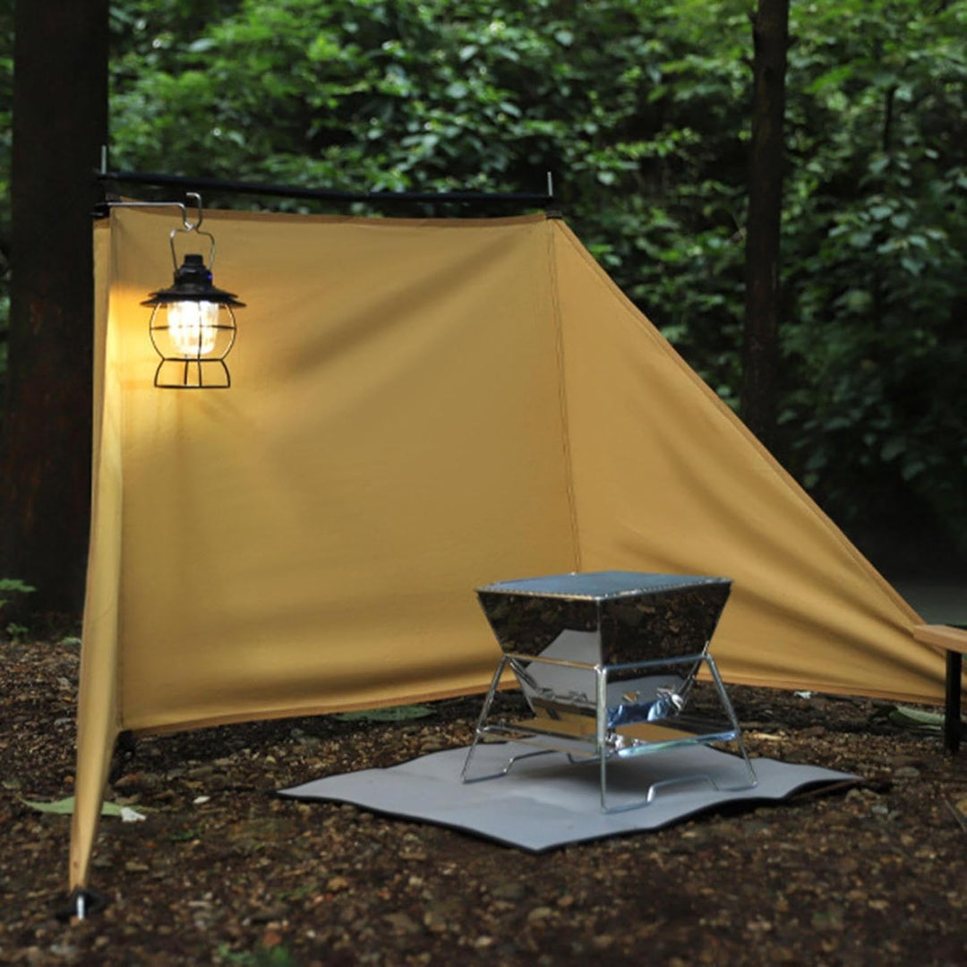 Camping-Tisch-Windschutz, Windschutz Tischgrill Windschutzscheibe, Faltbarer Windblocker für Tischko