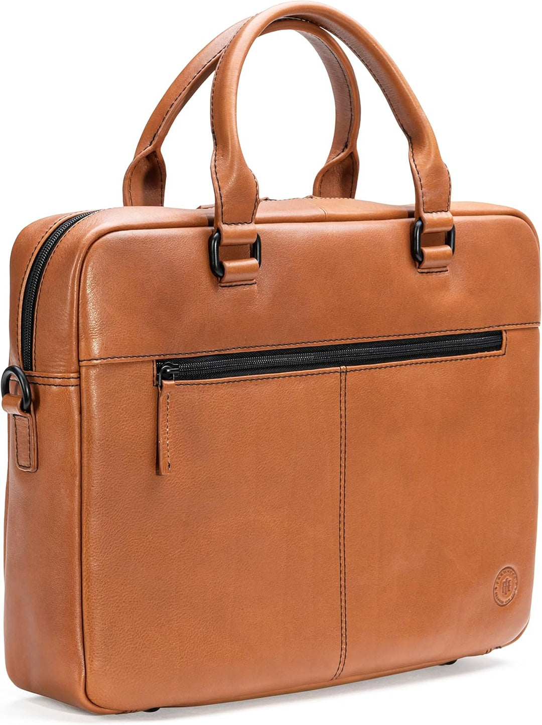 Farmhood Memphis Damen/Herren Leder Aktentasche | Umhängetasche mit Laptopfach und Handyfach | 38,5