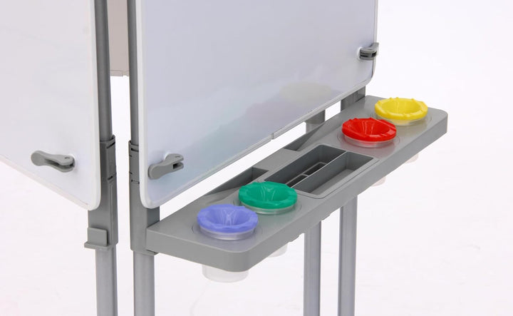 Betzold - Magnetische Malwand inkl. Farbbecher und Pinselablage - Malfläche Kunst 3-seitig, 3-seitig
