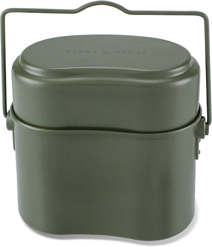 Camping-Kochgeschirr aus Aluminium - Original Bundeswehr Outdoor-Kochset nach TL - Robustes Feldgesc