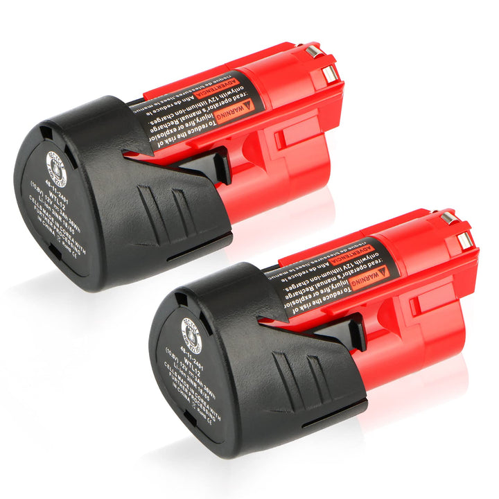 2X Waitley M12 12V 3Ah Ersatzakku für Milwaukee M12 Li-ion Akku 48-11-2411 48-11-2440 48-11-2402 Wer