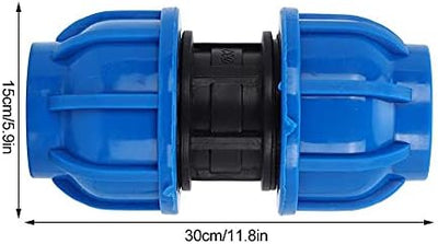 4 Stücke PE Kunststoff Gerade Stecker 32mm bis 32mm Wasserleitung Adapter Gerade Fitting Wasserleitu