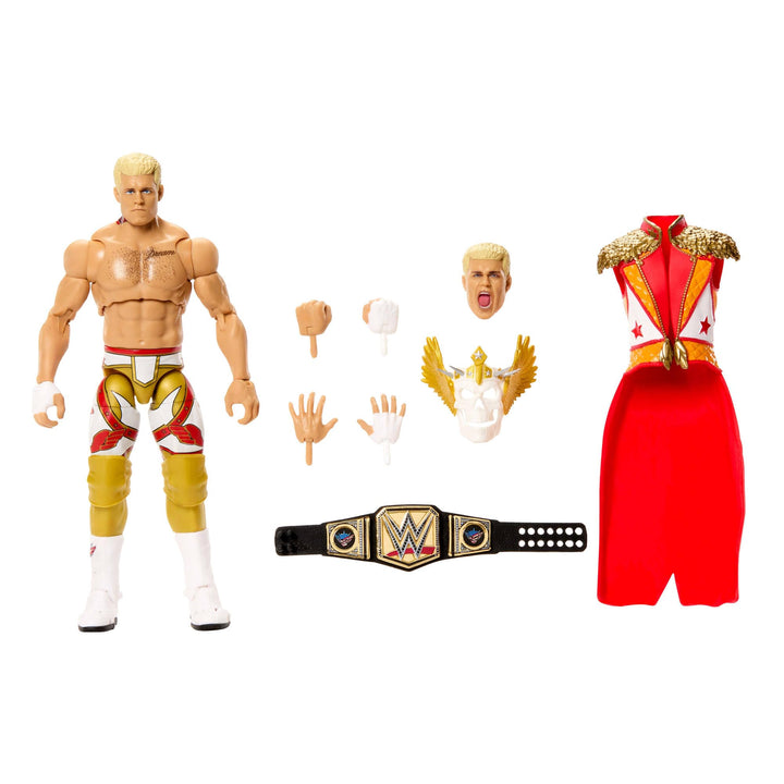 Mattel WWE Ultimate Edition Actionfigur und Zubehör im Set, ca. 15 cm grosse Cody Rhodes Sammelfigur