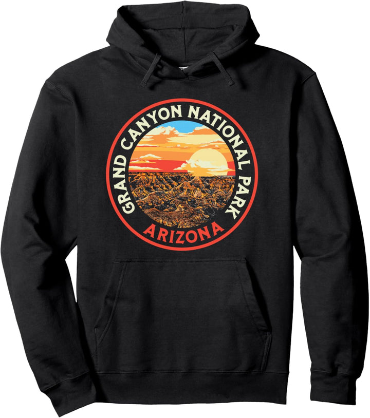 Vintage Grand Canyon National Park Retro 80s Graphic Pullover Hoodie