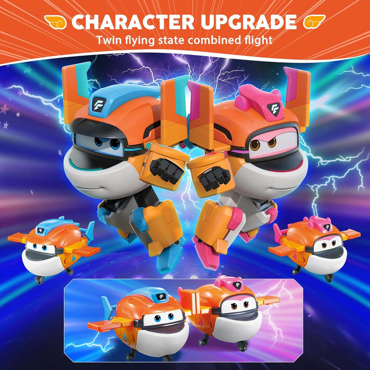 Super Wings Transformations-Flugzeug Supercharged Taki, ca. 12,7 cm grosse Spiel-Figur für Kinder, S