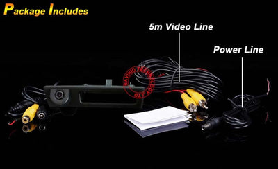 HD Auto Kofferraumgriff Rückfahrkamera Kompatibel mit BMW E82 E88/E90 E91 Touring E92 E93 M3 E60 E61