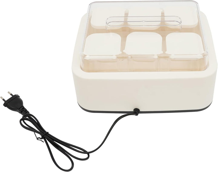 Joghurtbereiter, Joghurtmaschine mit 6 Stück 250 ML Gläsern, 25W Joghurt Maker Einstellbare Temperat