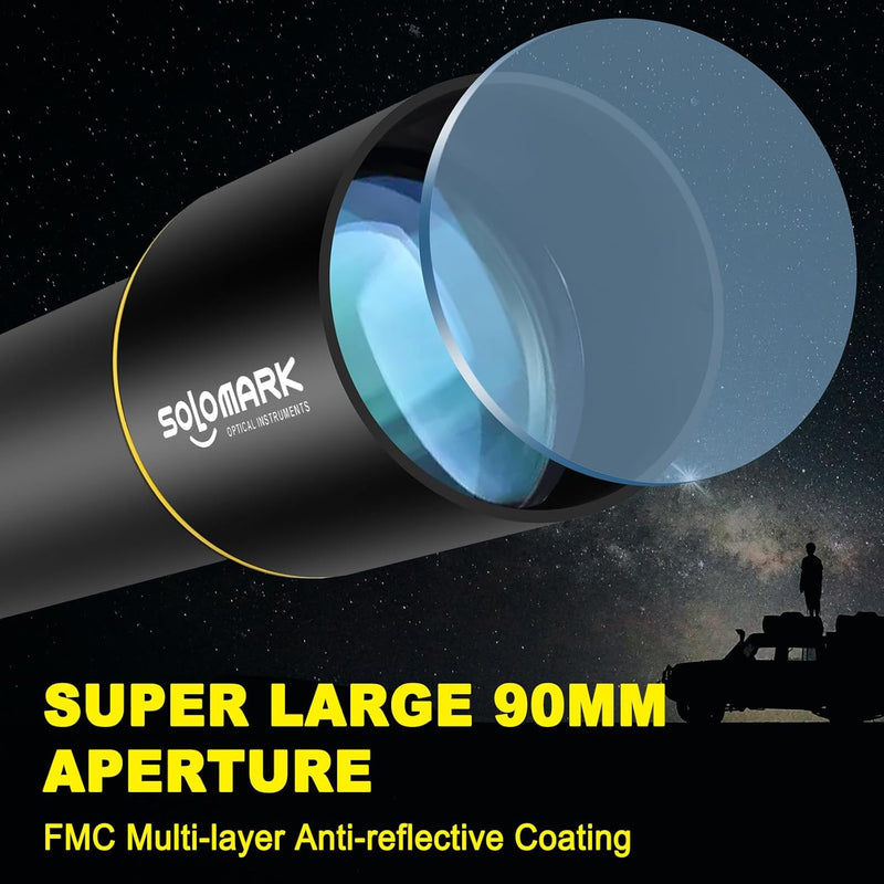 Teleskop, Teleskope für Erwachsene, professionelle Astronomie, 90 mm Öffnung, 700 mm Hochleistungste