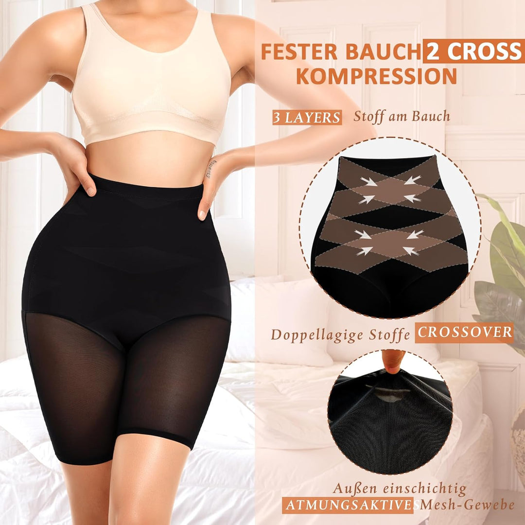Werkiss Bauchweg Unterhose Damen Shapewear Miederhose Hohe Taille Unterwäsche Figurenformend Bauchko