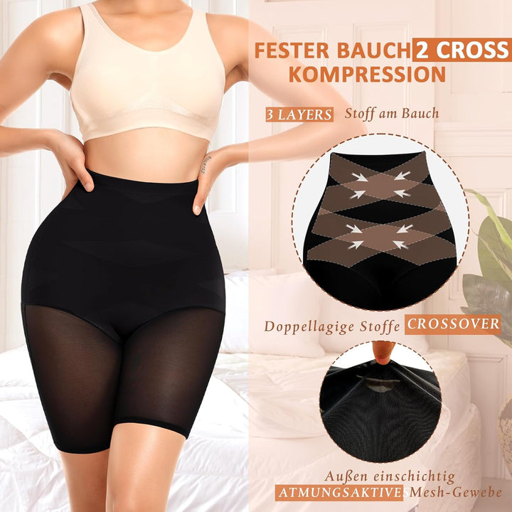 Werkiss Bauchweg Unterhose Damen Shapewear Miederhose Hohe Taille Unterwäsche Figurenformend Bauchko