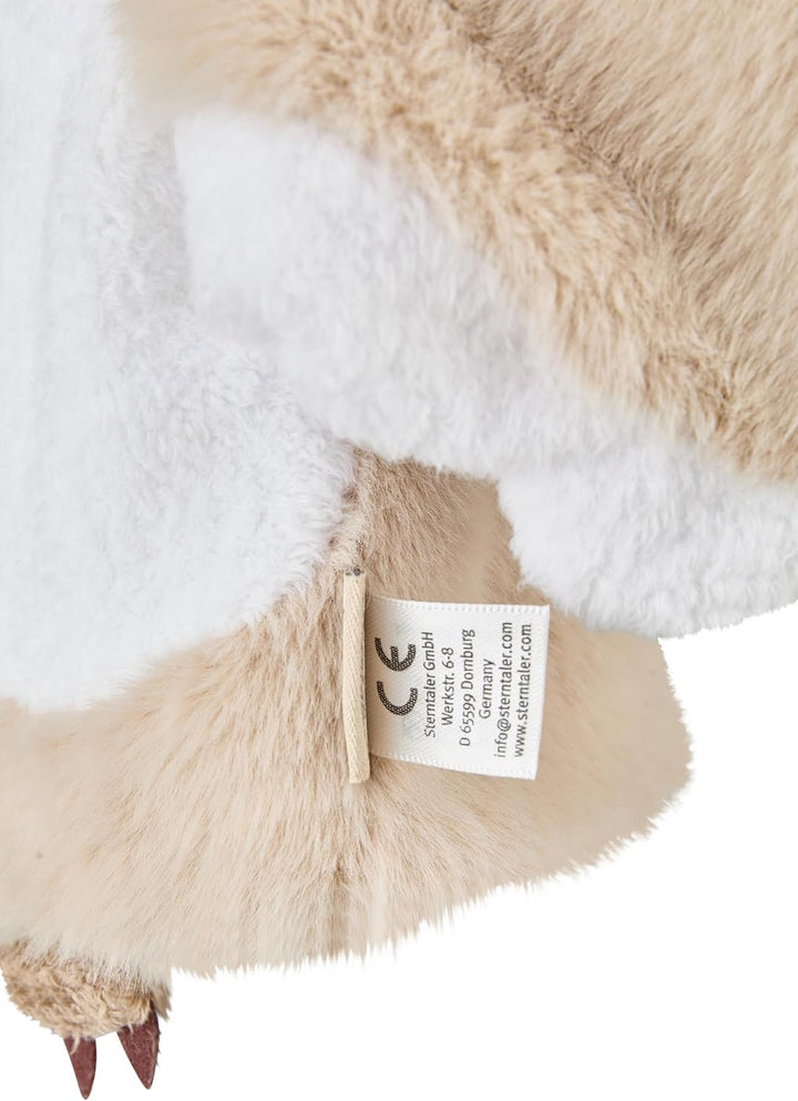 Sterntaler Handpuppe Eule aus weichem Flausch, Kinder- und Babyspielzeug, Kopf wattiert mit Polyeste
