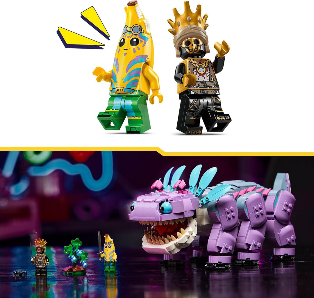 LEGO Fortnite Klombo Gaming Spielzeug - Spielset mit Minifiguren - Dinofigur mit Inselabenteuer-Scha