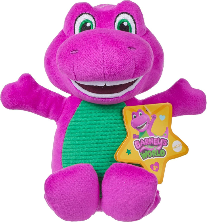 Fisher-Price Barneys Welt Spielzeug für Kleinkinder ca. 16,5 cm grosse Barney Plüsch-Dinosaurier-Fig