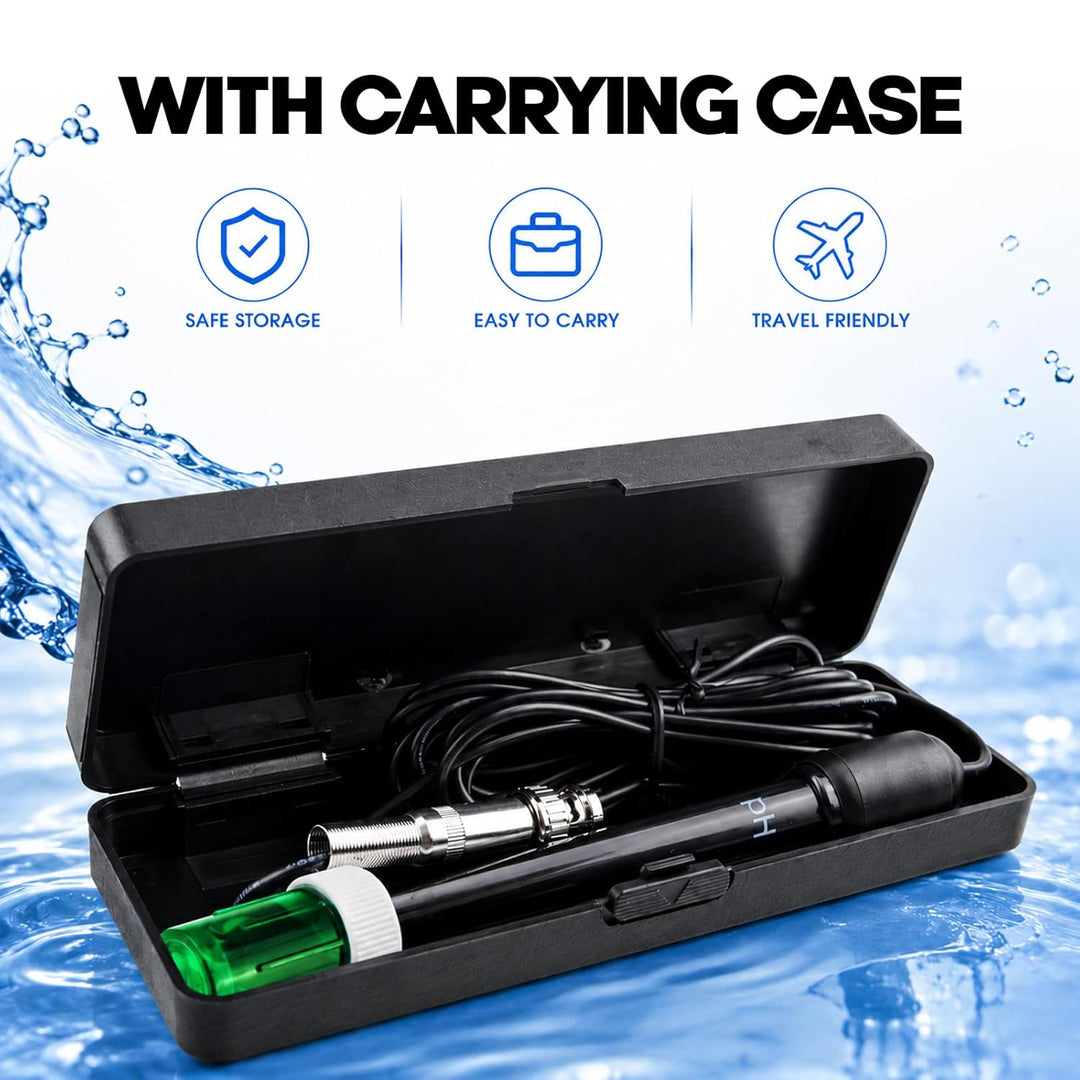 Lange Karosserie pH Elektrode mit BNC Steckdose Sonde 300cm Kabel 0-14pH für pH Meter, pH Regler pH
