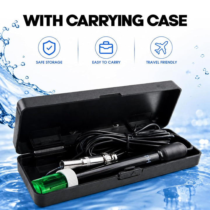 Lange Karosserie pH Elektrode mit BNC Steckdose Sonde 300cm Kabel 0-14pH für pH Meter, pH Regler pH