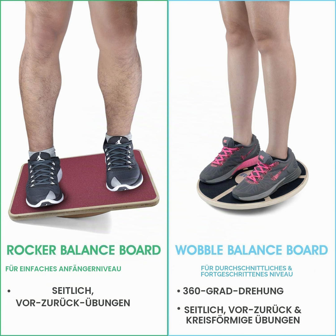 Yes4All Balance Board inkl, Wackelboard Sport mit Griff und Rutschfester Oberfläche; Wackelbrett Bal