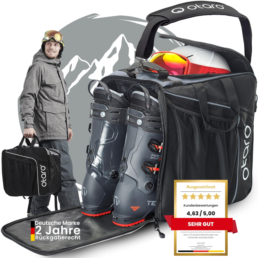 Otaro Skischuhtasche mit Helmfach (über 35.000 zufriedene Kunden) Premium Skitasche für Skischuhe |