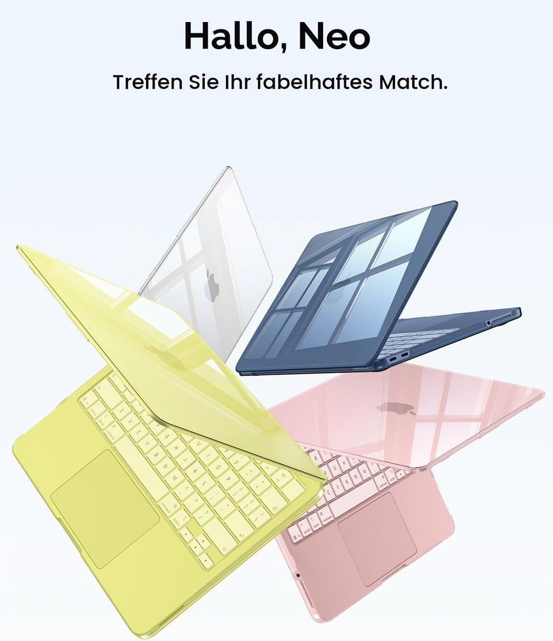 Fintie Hülle Kompatibel mit MacBook Neo 13 Zoll A3404 mit A18 Pro Chip 2026, Ultradünne Hartschale S
