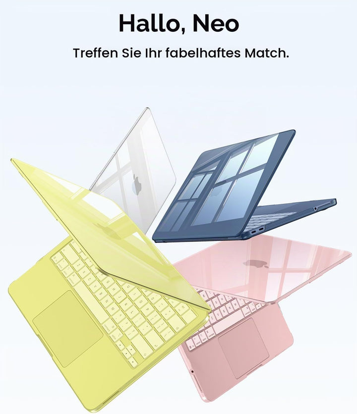 Fintie Hülle Kompatibel mit MacBook Neo 13 Zoll A3404 mit A18 Pro Chip 2026, Ultradünne Hartschale S