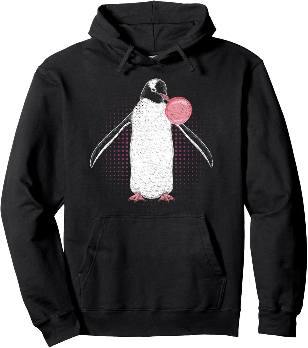 Süsses Antarktis Zoo Tier Lustiges Kaugummi Pinguin Pullover Hoodie
