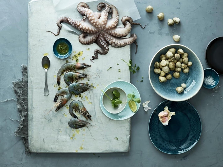 Rosenthal Junto Aquamarine Zuckerdose mit Einschnitt