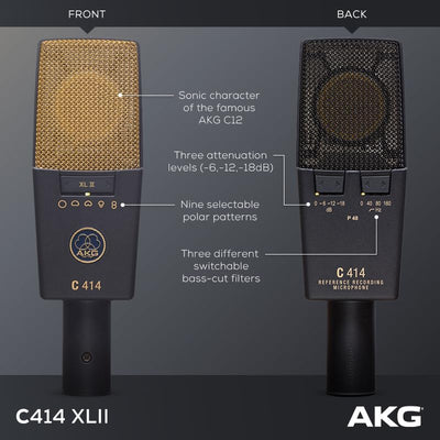 AKG C414 XLII Multipattern Grossmembran Kondensatormikrofon, silber, C414 XLII