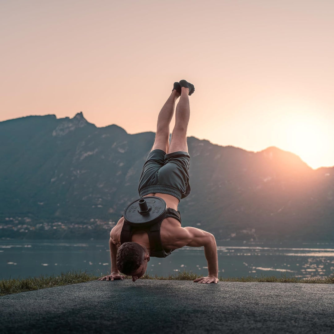 DJAK - Gewichtsweste für Calisthenics, CrossFit und Laufen – Geeignet für olympische Gewichtsscheibe