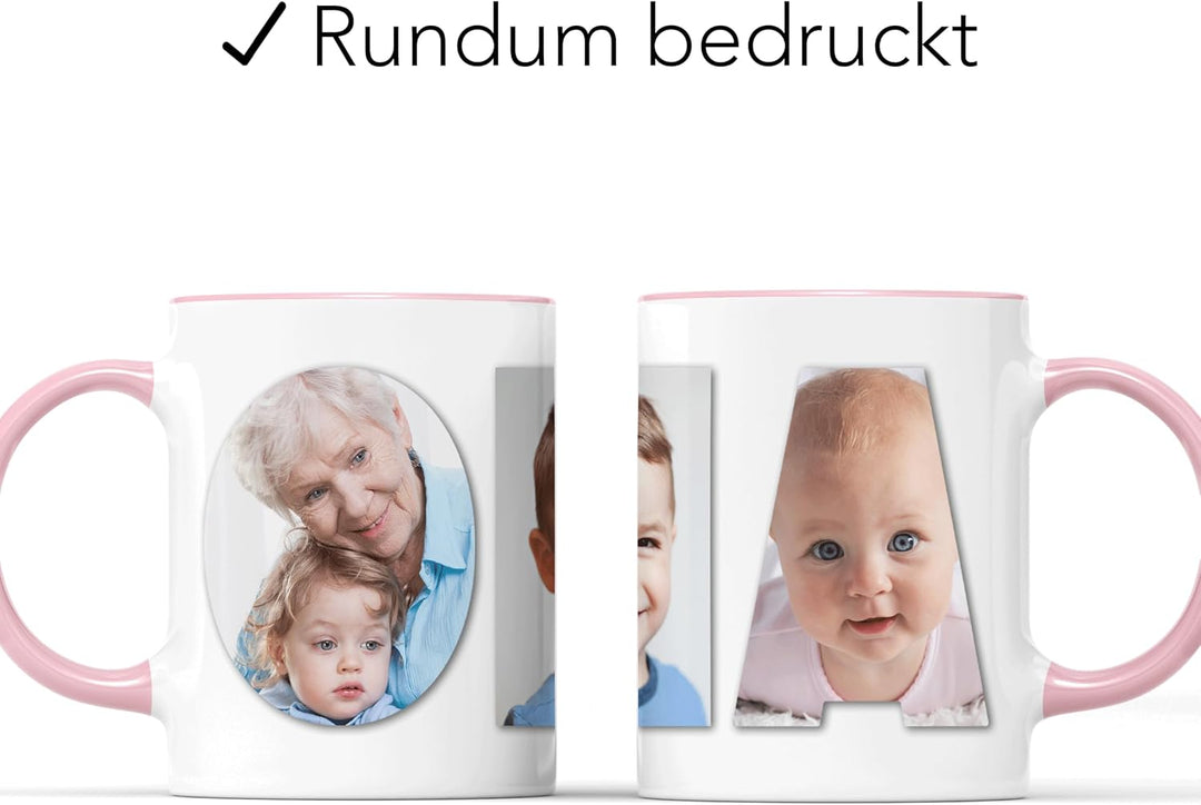 Oma Fototasse mit eigenem Bild personalisiert Tasse mit Fotos Fotogeschenk für Grossmutter Geschenk