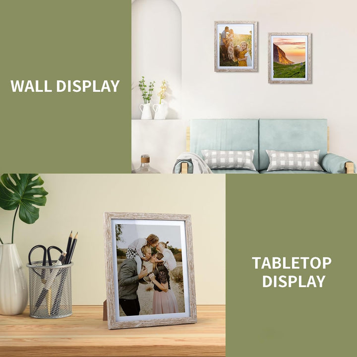 EYMPEU Bilderrahmen 20x25 CM 6er-Set, geeignet für 20x25 Bilder mit Passepartout oder 23x28 ohne Pas