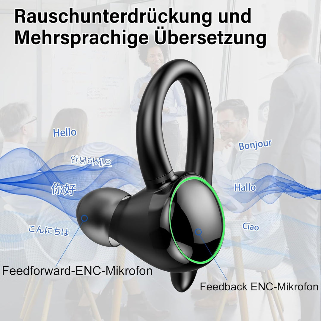 AI Kopfhörer Übersetzer, 3-in-1 Bluetooth 5.4 Echtzeit Sprachübersetzungs Kopfhörer, 164 Sprachen (m