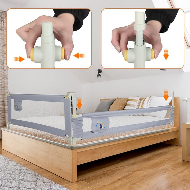 CCLIFE Bettgitter Rausfallschutz Bett Bettschutzgitter Bettschutzgitter 172 cm Anti-Fall für Baby Ki