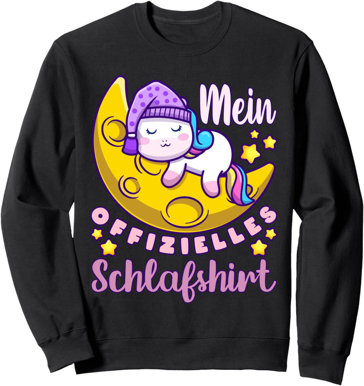 Mein Offizielles Schlafshirt Einhorn, Pyjama Shirt Sweatshirt
