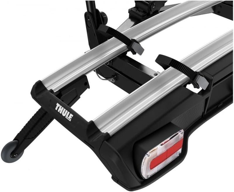 Thule 939000 Fahrradträger VeloSpace XT 3 Bikes, 13 pin & 9173 Transportrollen, schwarz, 50 x 25 x 2