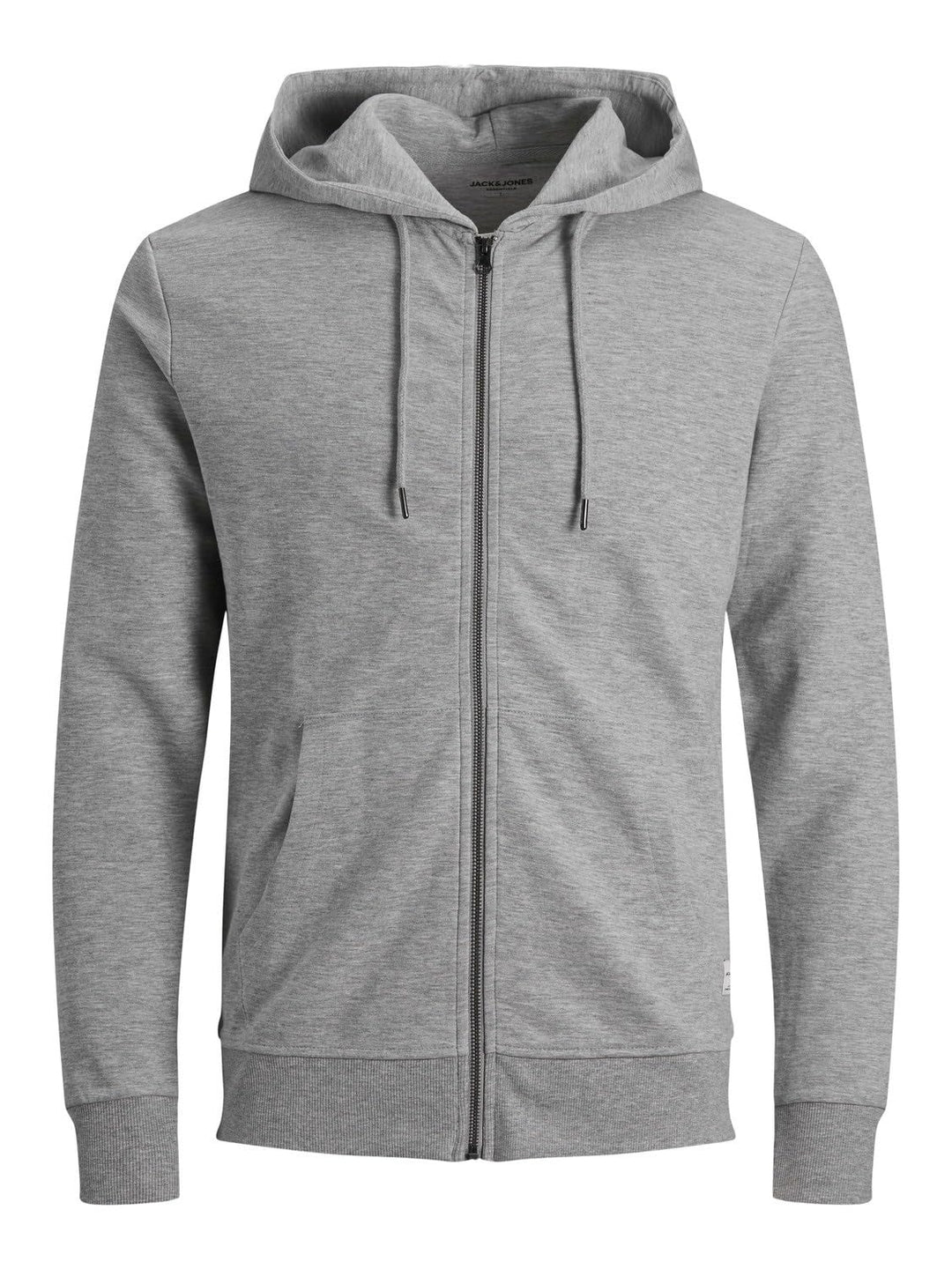 JACK & JONES Male Kapuzenjacke Einfarbig Kapuzenjacke M Light Grey Melange, M Light Grey Melange
