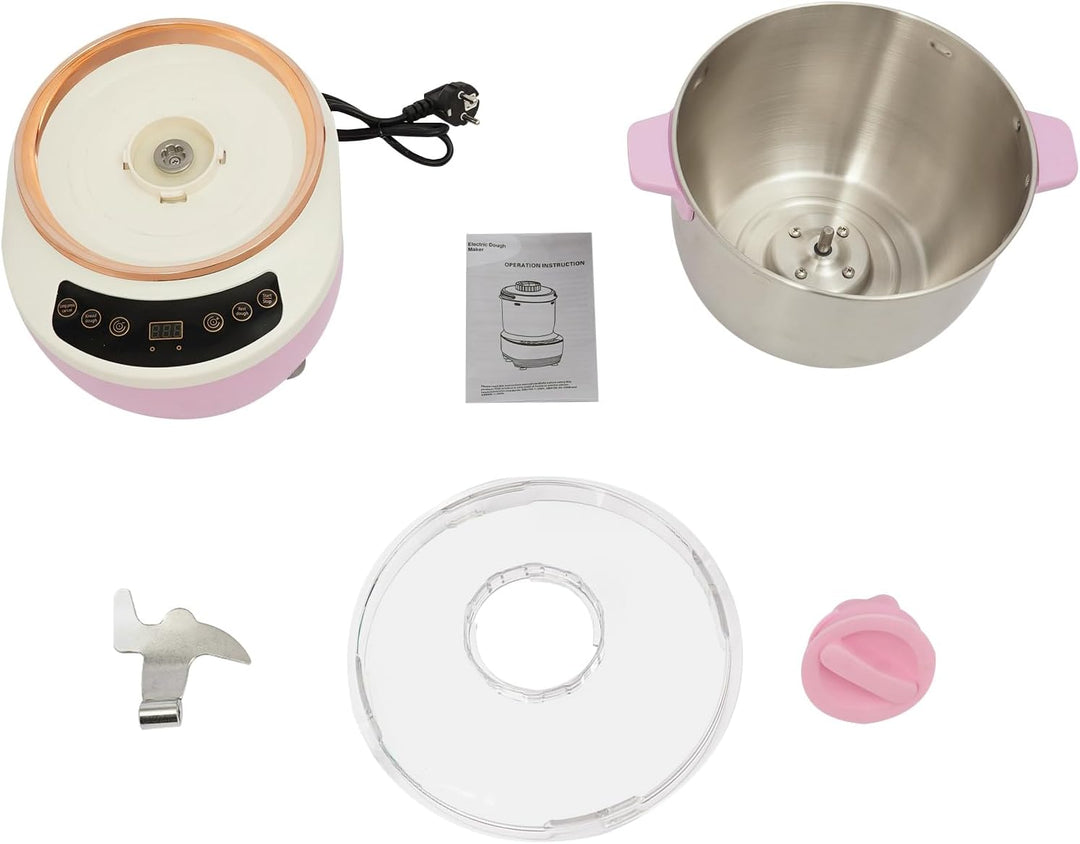 Teigmaschine, 7L Teigknetmaschine mit Knet- und Fermentationsfunktion (Rosa), Rosa