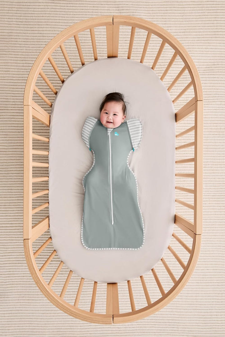 Love To Dream Wickelsack für den Übergang, Grösse M, 6–8,5 kg, Deep Olive, eng anliegende Passform F