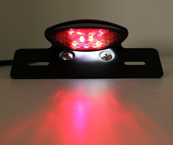 DREAMIZER 19 LED Motorrad Rücklicht Integriertes Nummernschild Bremsleuchte hinten für Racer Bobber