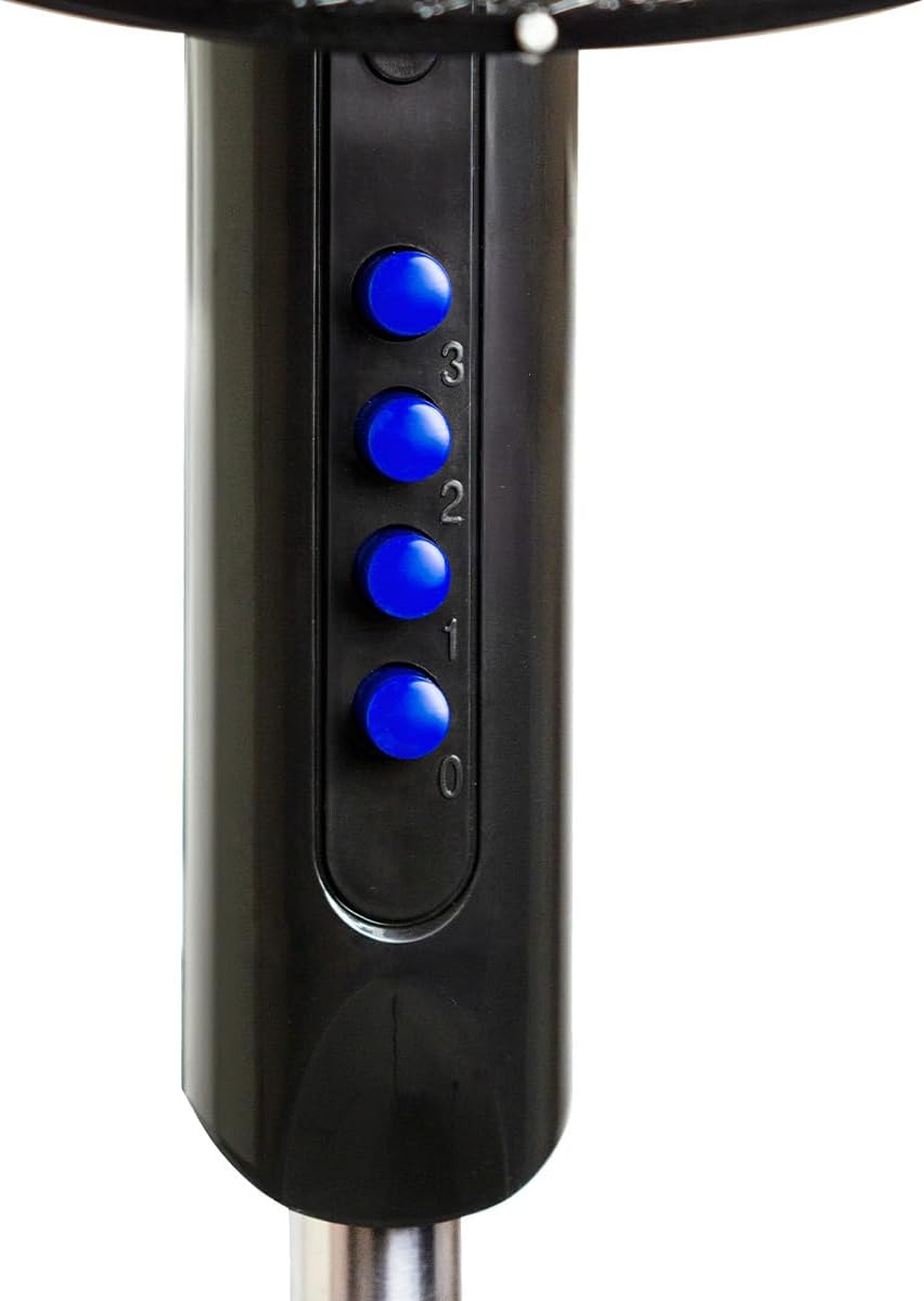Jocca – Standventilator 40 cm/ 3 Geschwindigkeiten 45 W/Runde Basis für Stabilität/ 5 Flügel/Höhe 12