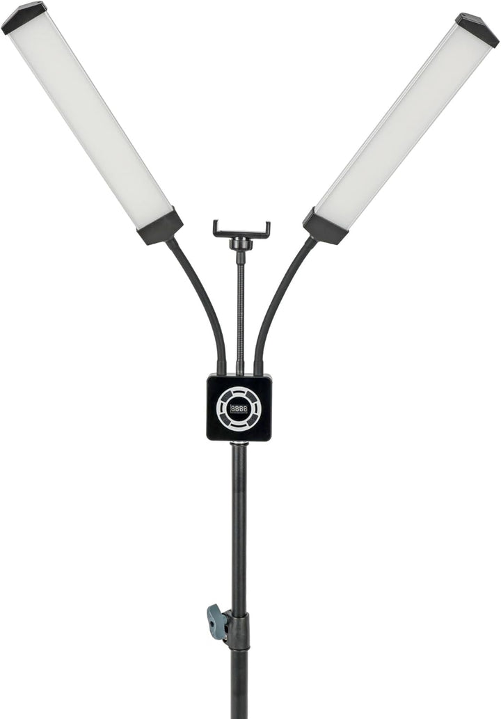 Dual Arm LED-Schönheitslicht für Wimpernverlängerung Make-up Maniküre dimmbar mit Handyhalter