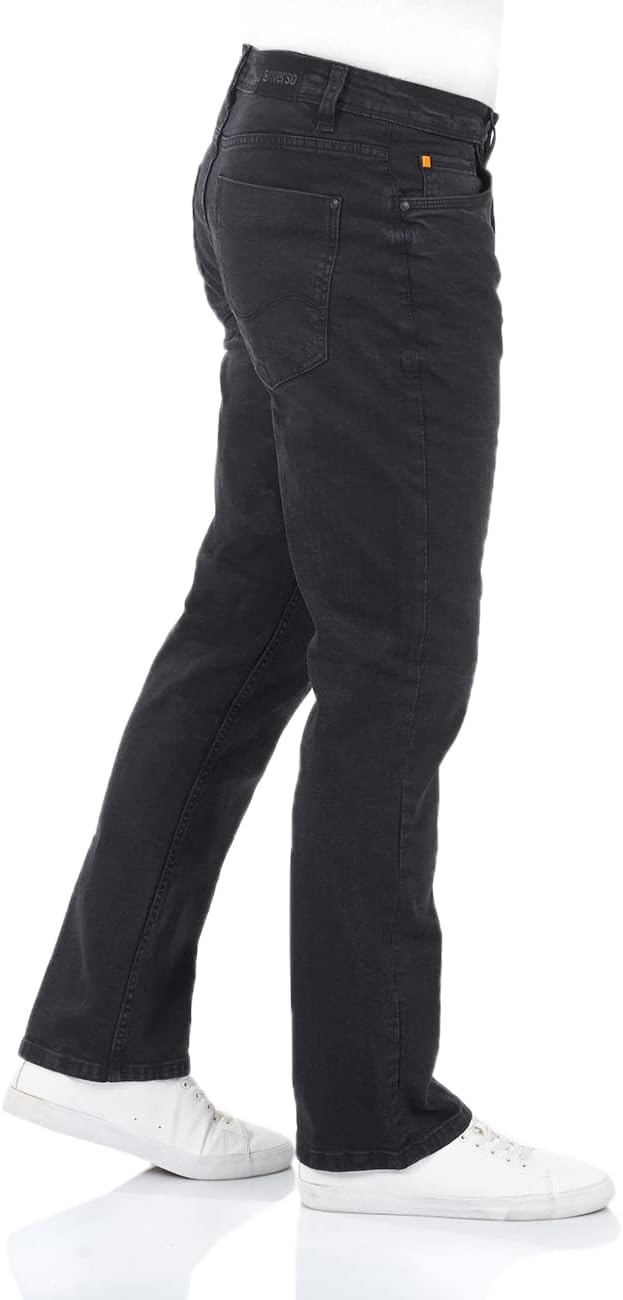 riverso Jeans Herren Bootcut RIVFalko Denim Stretch Schwarz Blau Grau 29W - 40W 30L - 36L 29W / 34L