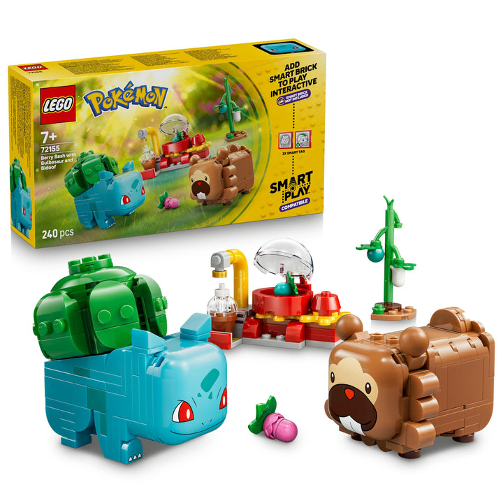 LEGO Pokémon SMART Play: Beerenfete mit Bisasam und Bidiza - kompatibles interaktives Set mit 2 SMAR