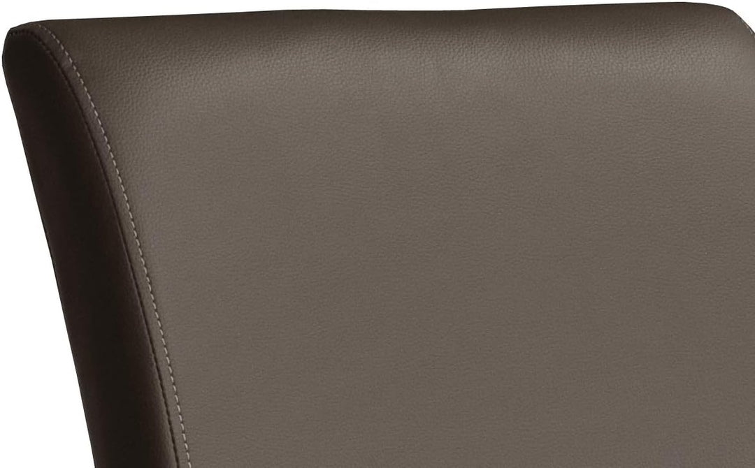 Robas Lund Barhocker Braun mit Lehne Barstuhl drehbar 180 Grad, Hocker höhenverstellbar, PU DI.AZ Ec